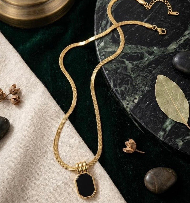 Octagon Snake Chain Pendant Water Proof