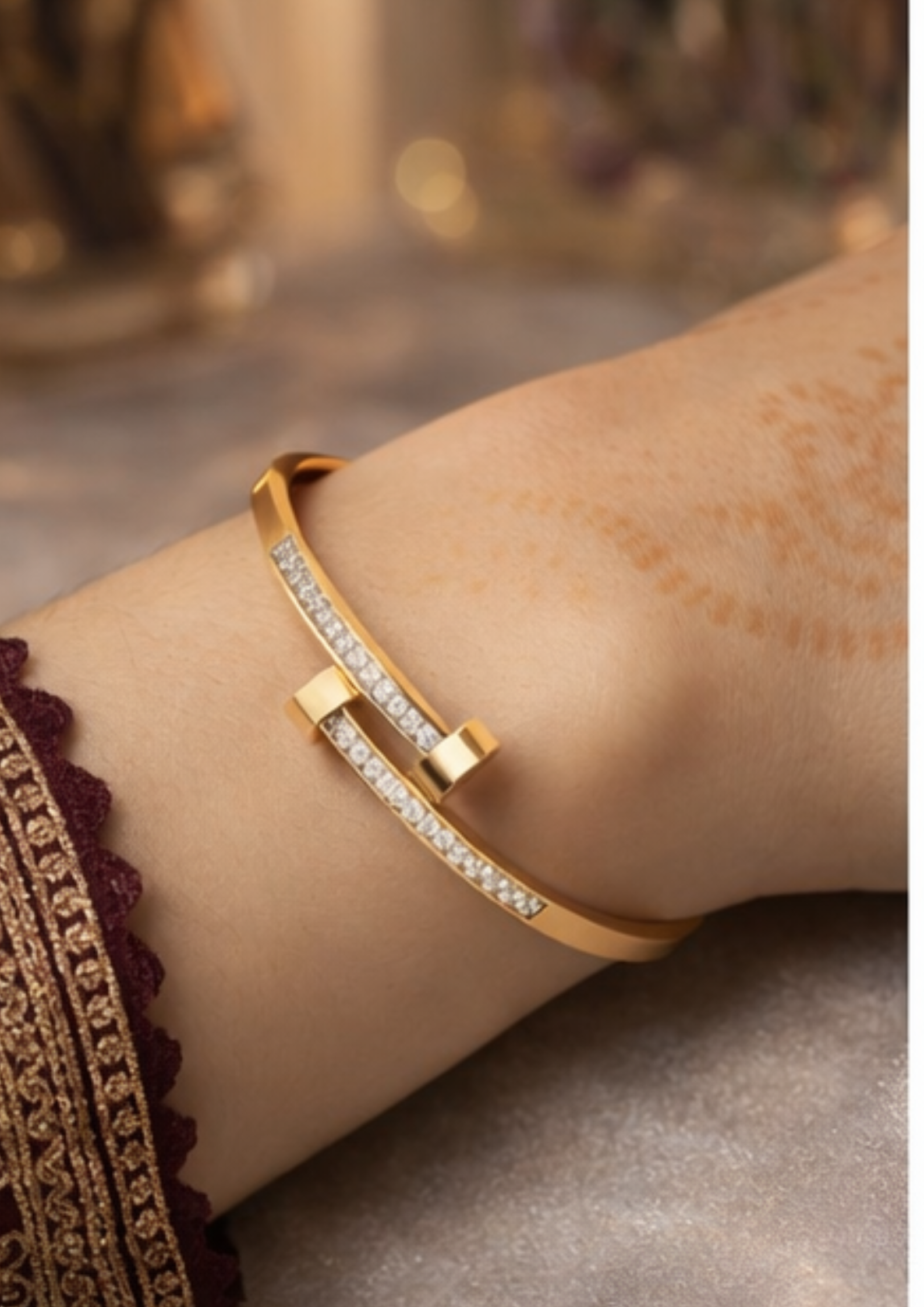 Imperial Glow Crystal Bangle