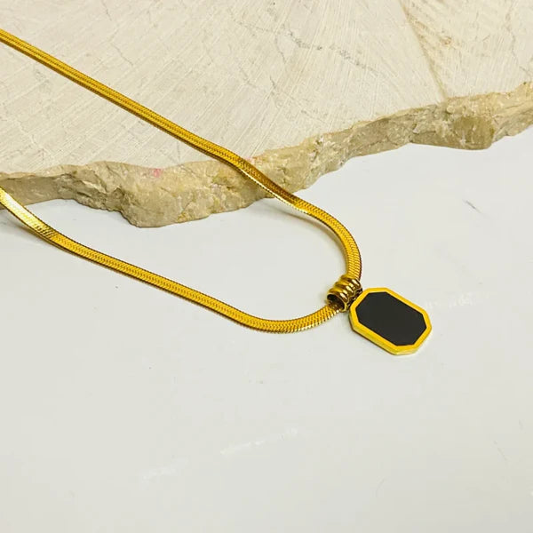 Octagon Snake Chain Pendant Water Proof