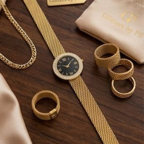 The Noir Gleam Watch Bracelet