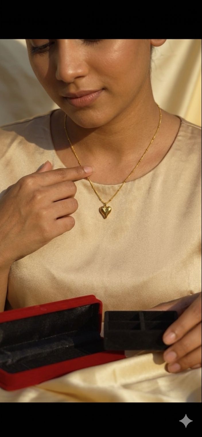 Delicate Heart Gold Pendant