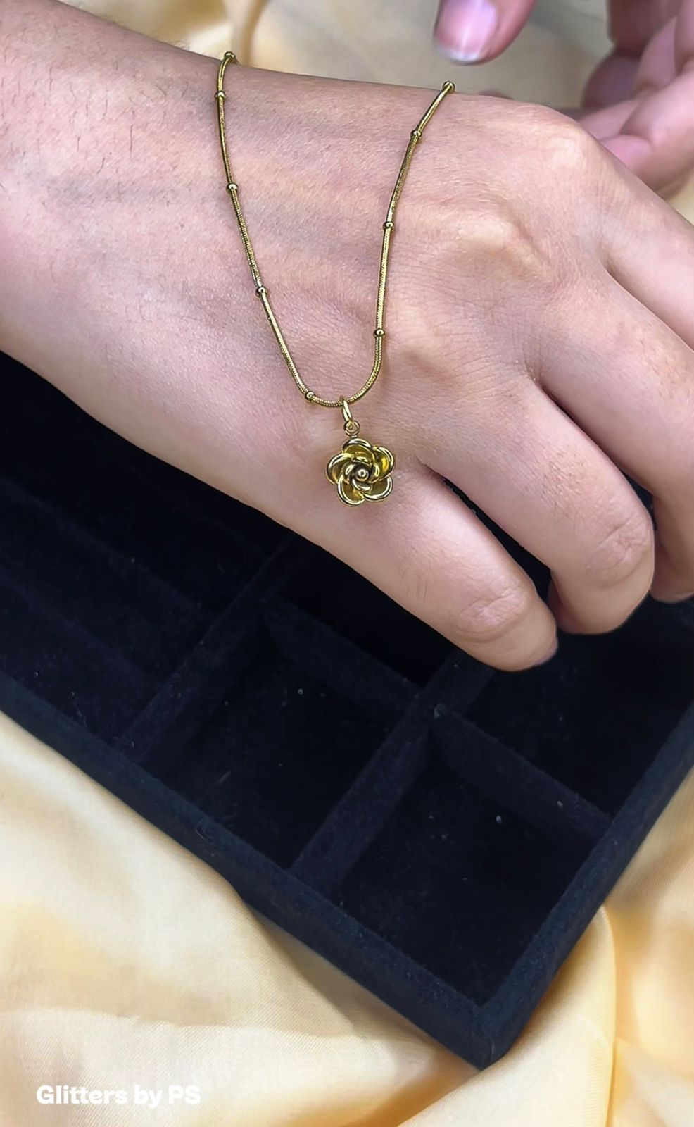 Trendy Golden Rose Pendant