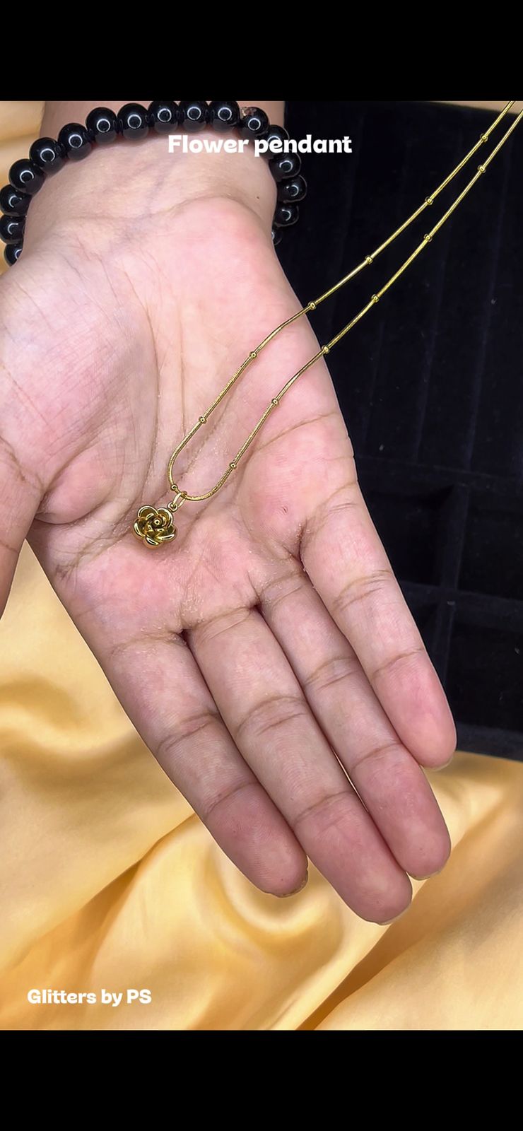 Trendy Golden Rose Pendant