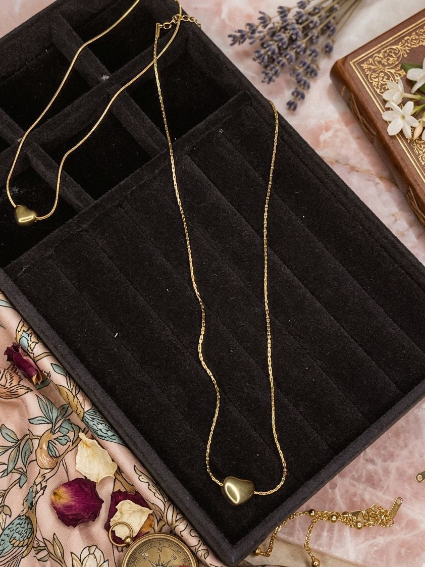 Gold Heart Pendant Necklace