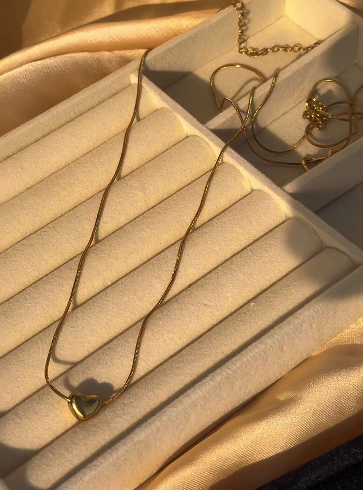 Gold Heart Pendant Necklace