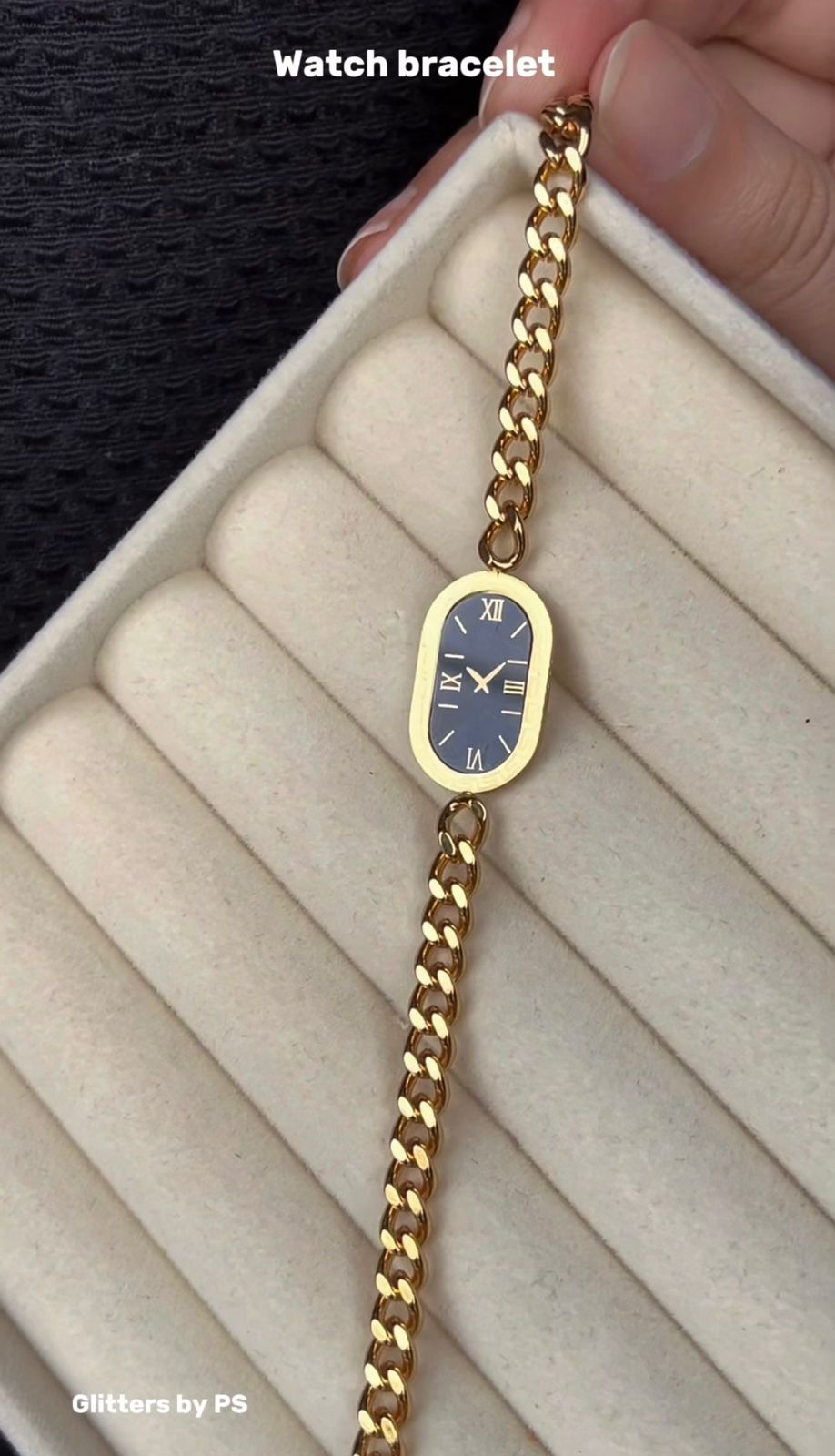 Elegant Gold Chain watch style Bracelet